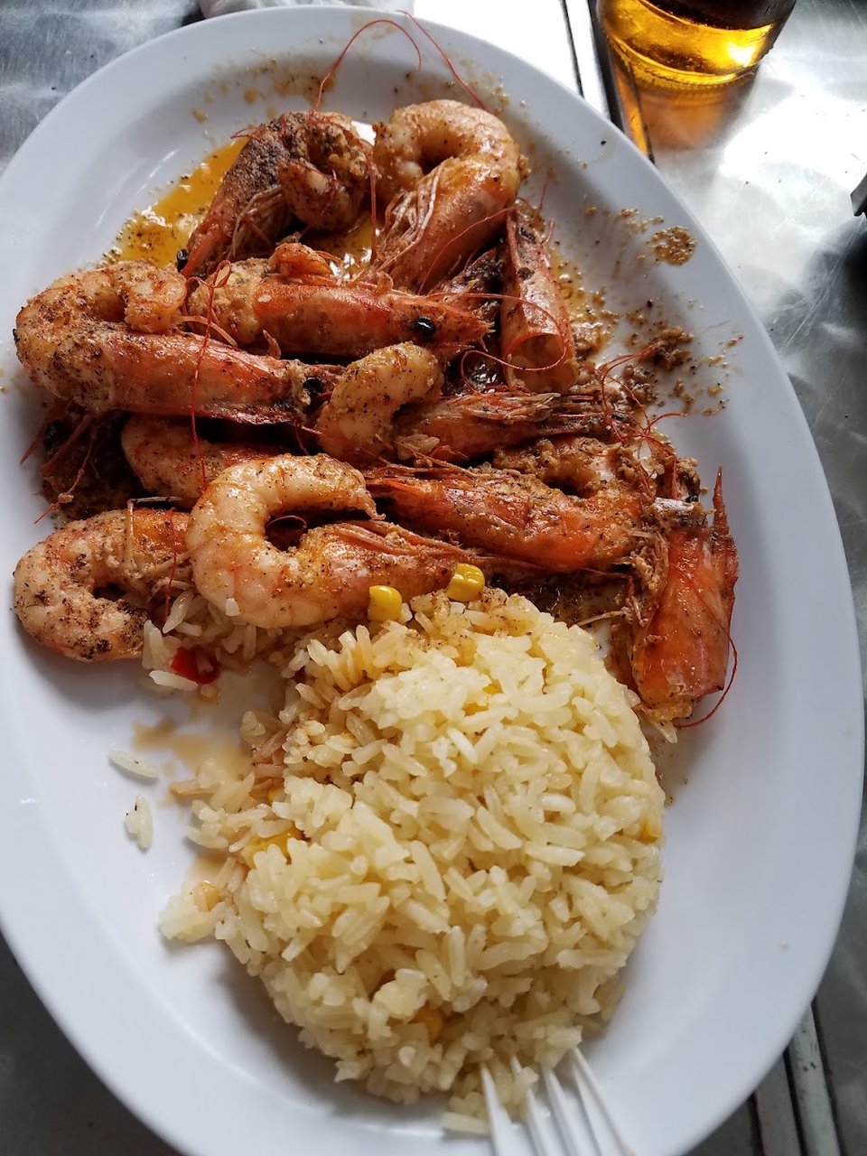 Restaurant menu featuring Mexican seafood selections.